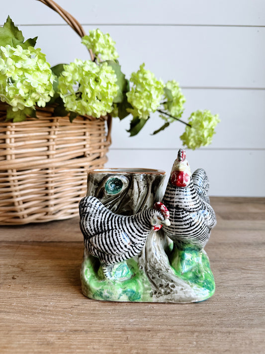 You Choose the Scent - Chicken Planter Vintage Vessel Candle