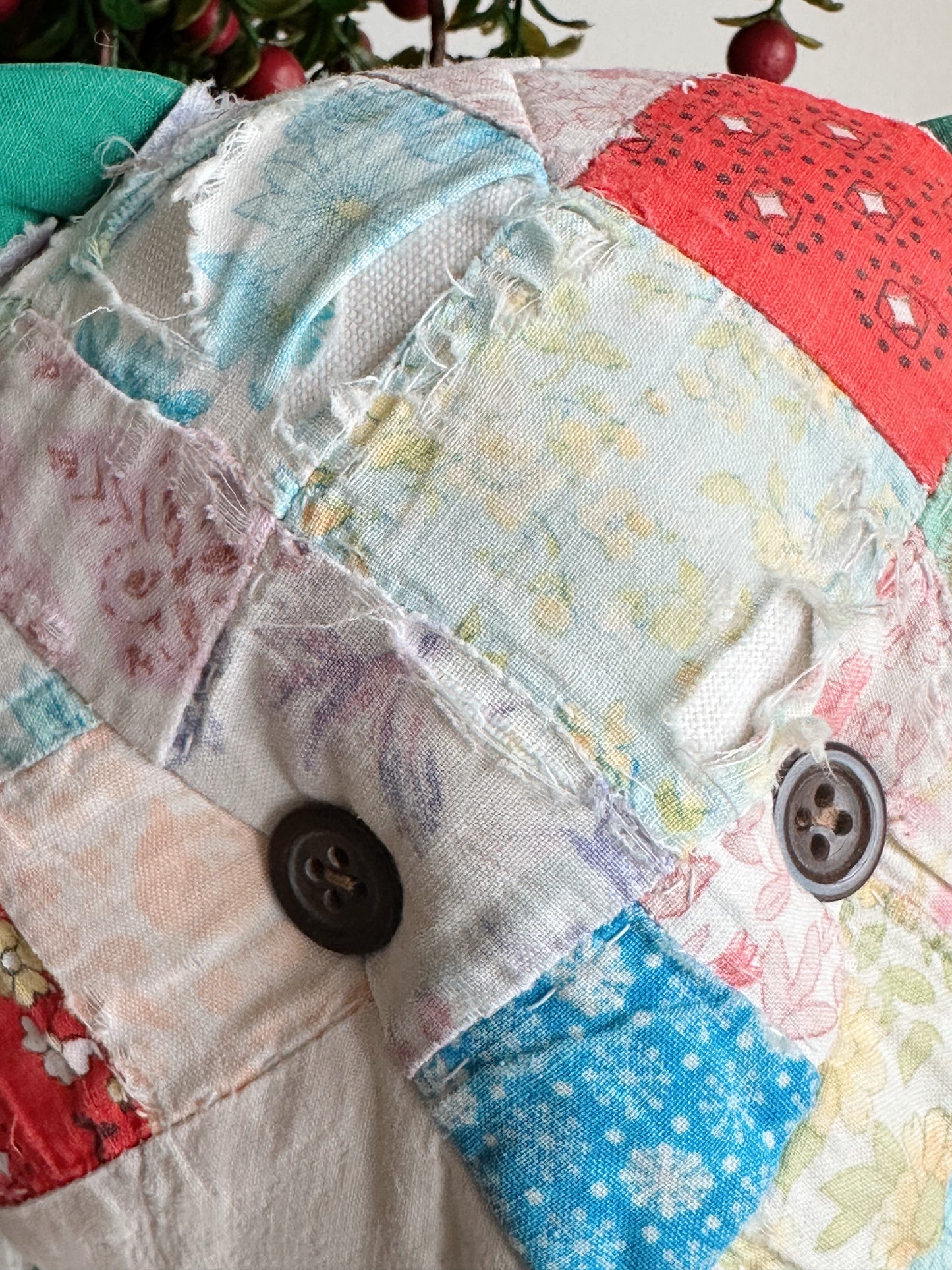 Vintage Handmade Quilt Teddy Bear