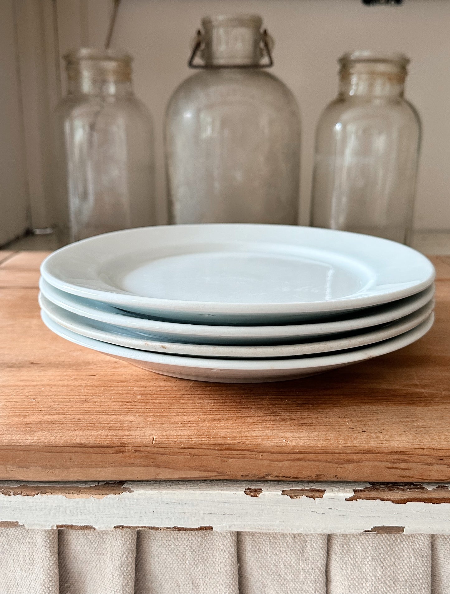 Stack of Four Antique Ironstone Plates