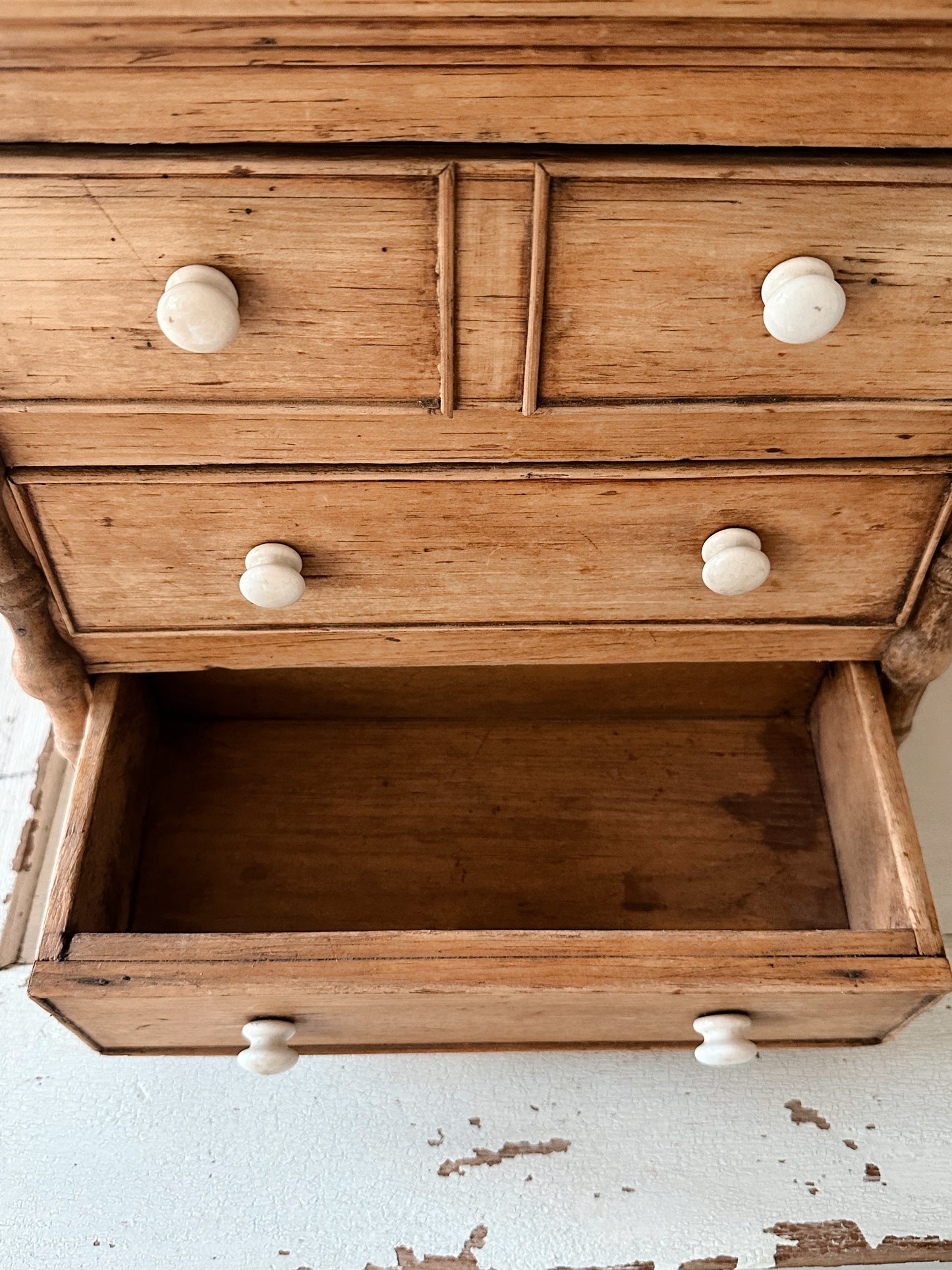 Antique Tabletop Size Pine Dresser