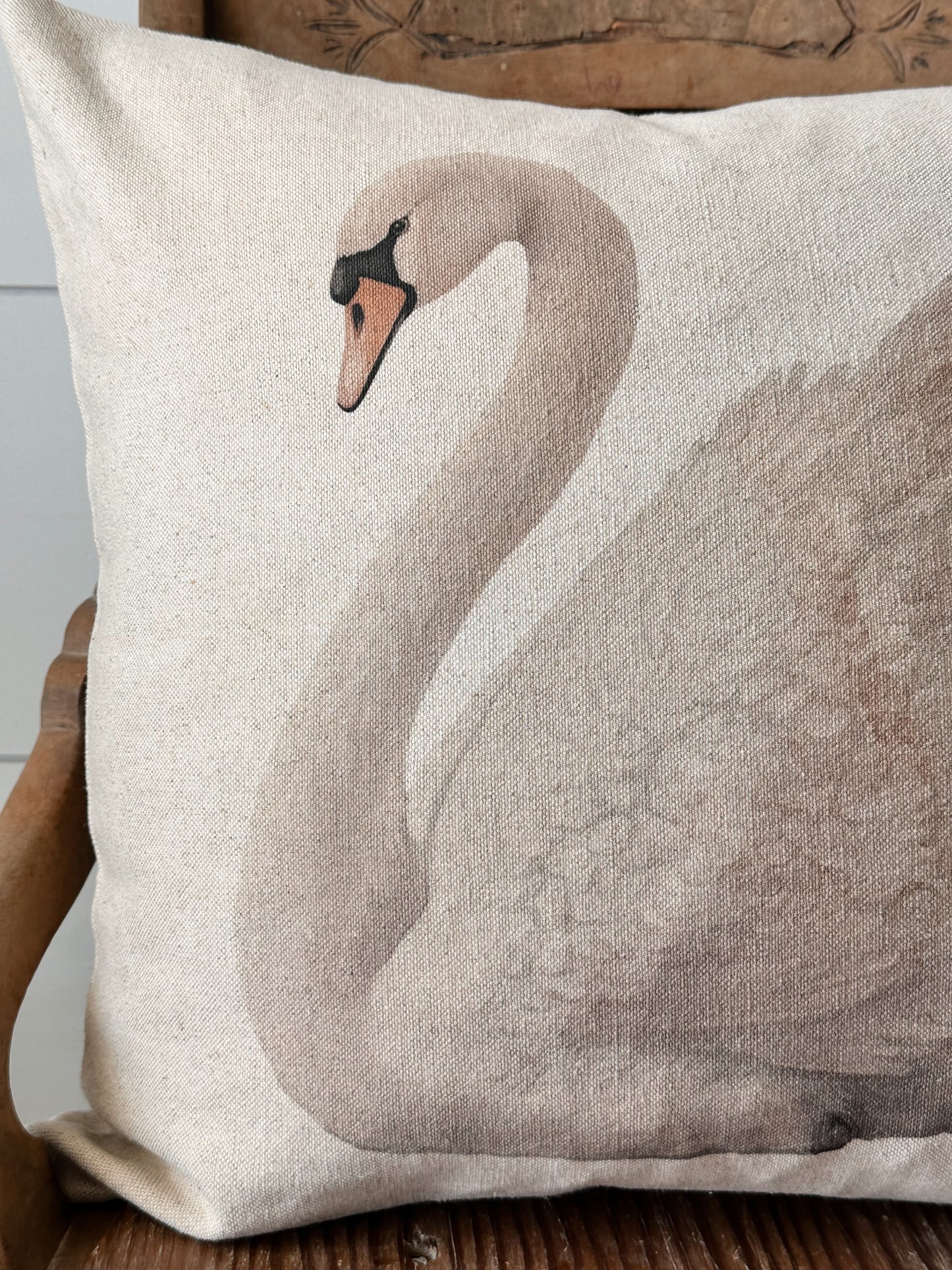 Graceful Swan Pillow Cover