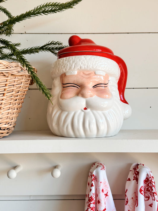 Red Santa Cookie Jar