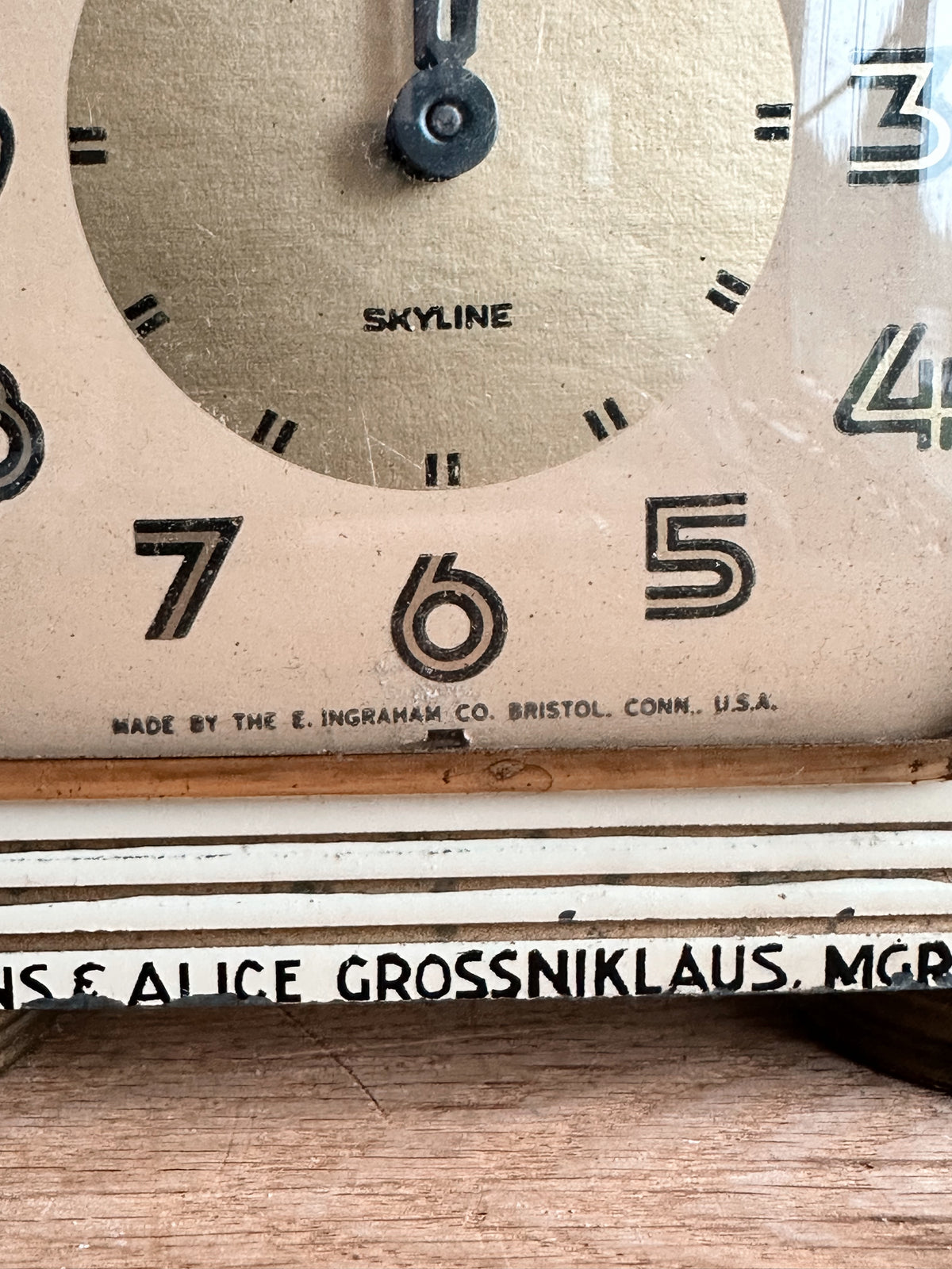 Vintage Ingram Skyline Advertising Clock