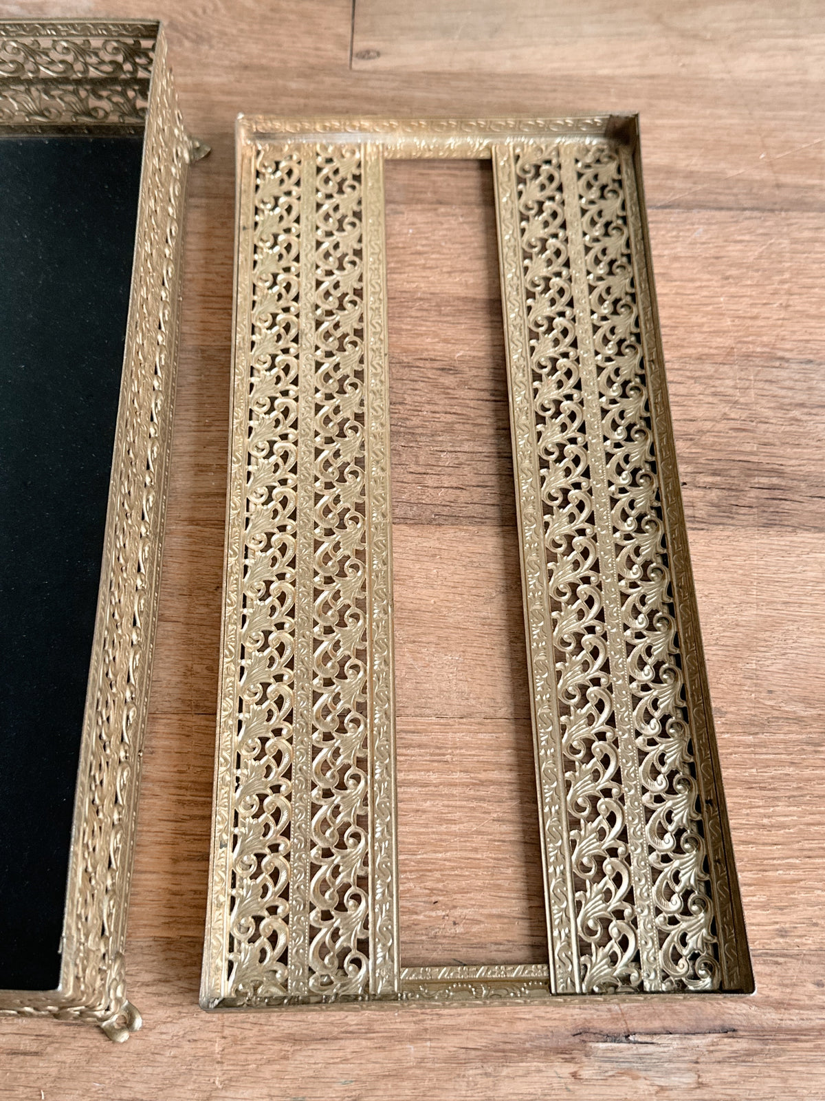 Vintage Brass Tissue Holder