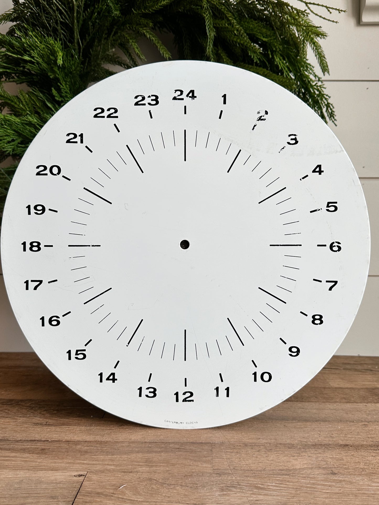 Large Vintage Military Time Clock Face