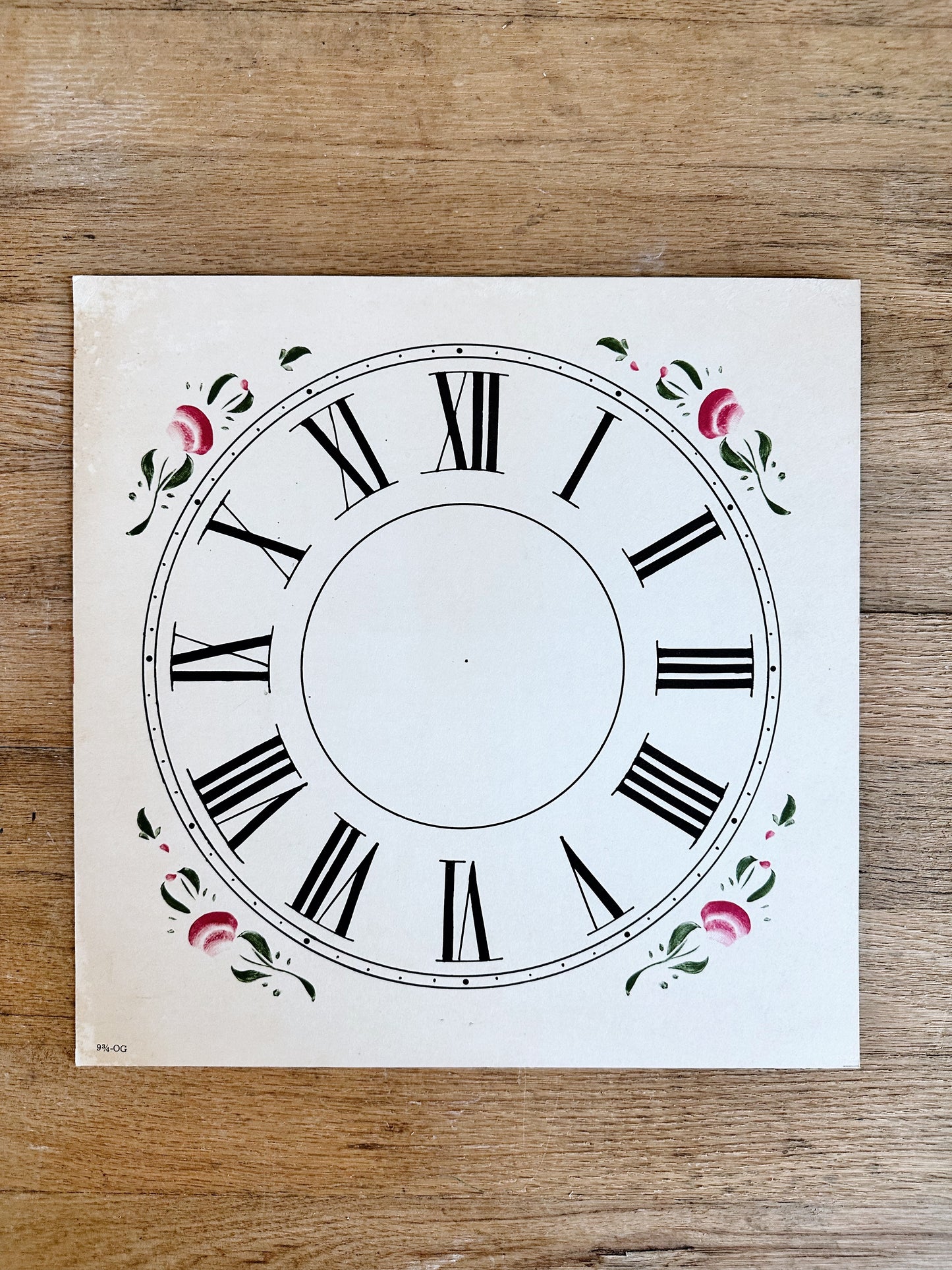 Collection of 5 Vintage Paper Clock Faces