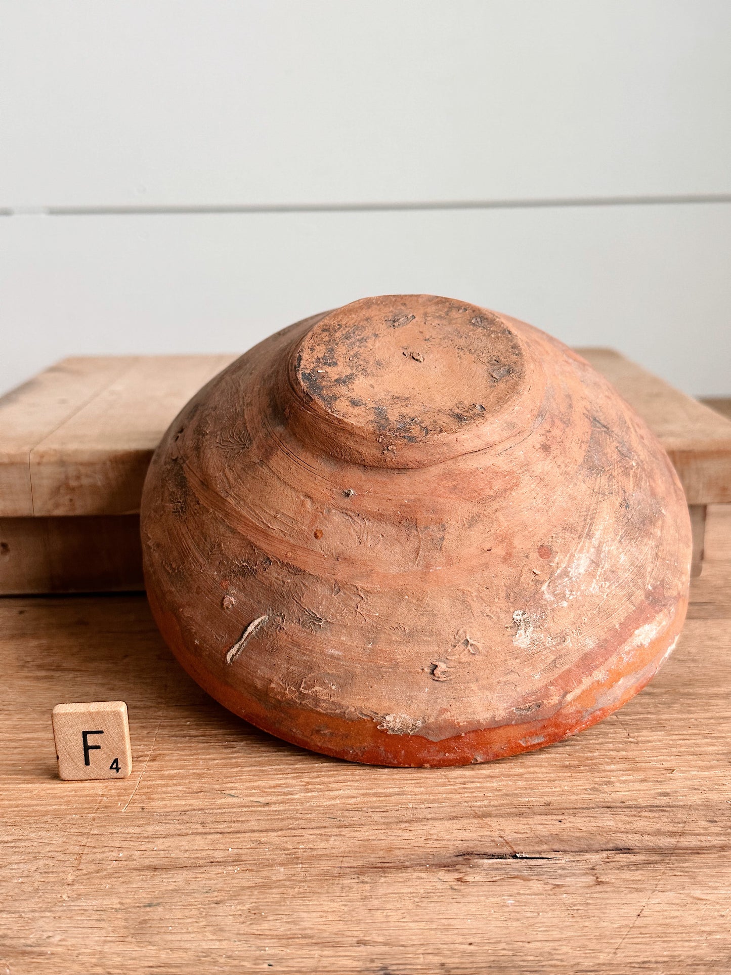 Vintage Hand Painted Clay Bowls