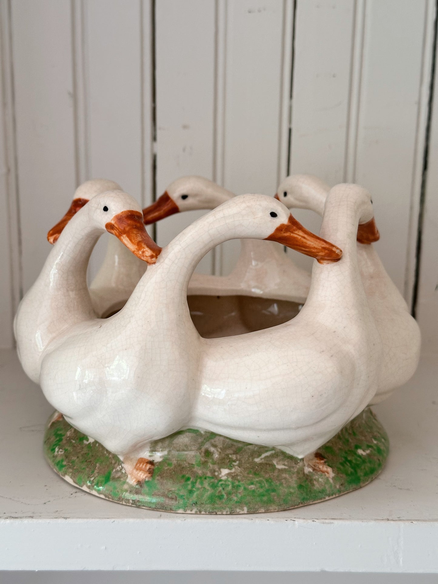 Adorable Vintage Gaggle of Geese Planter (Japan)