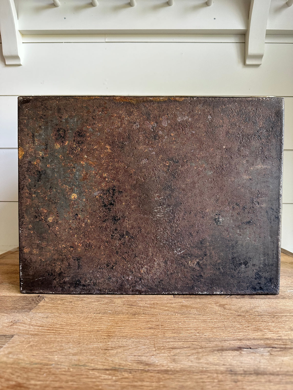 Vintage Equestrian Themed Iron Box