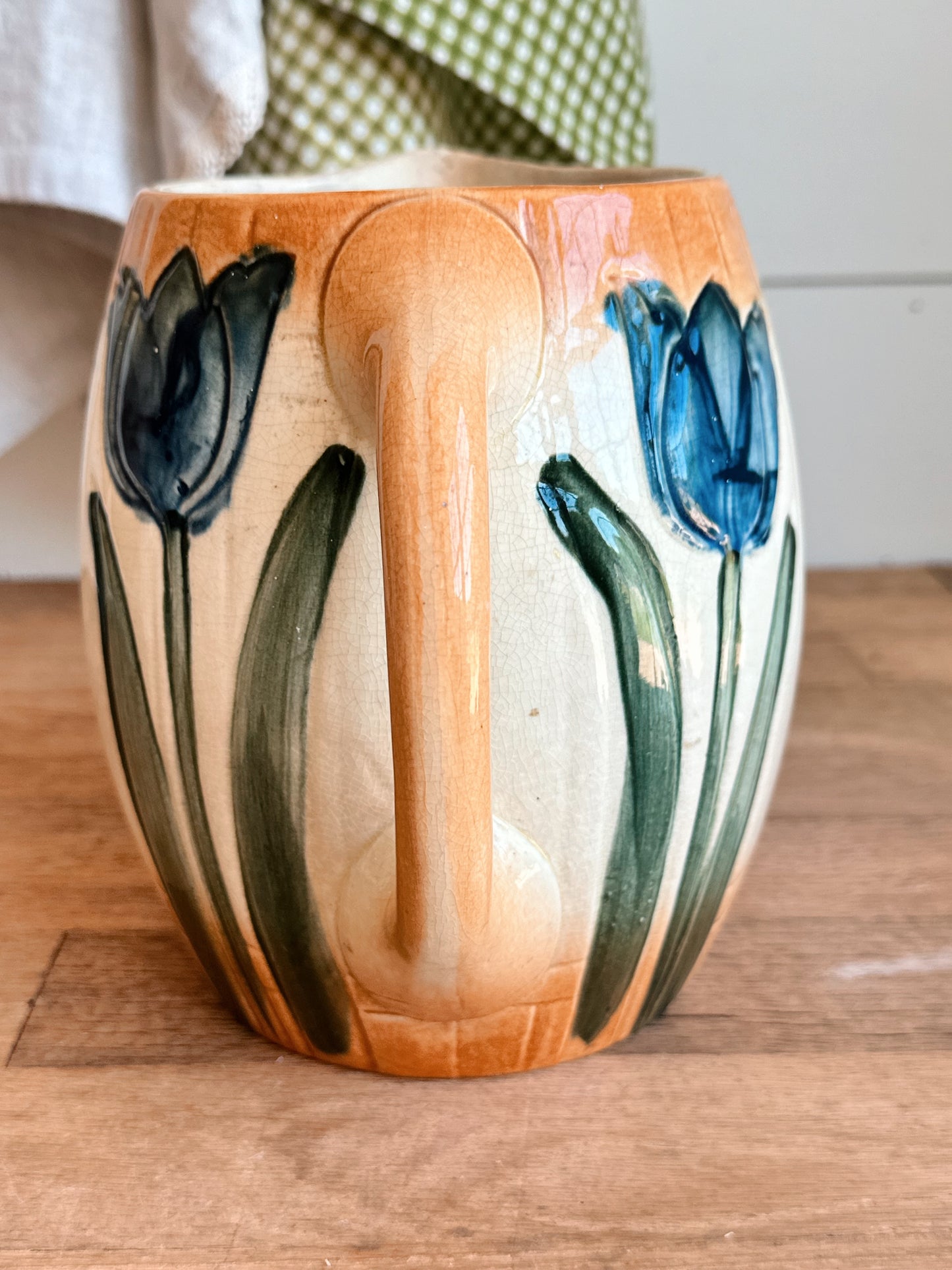 Vintage Roseville Stoneware Tulip Pitcher