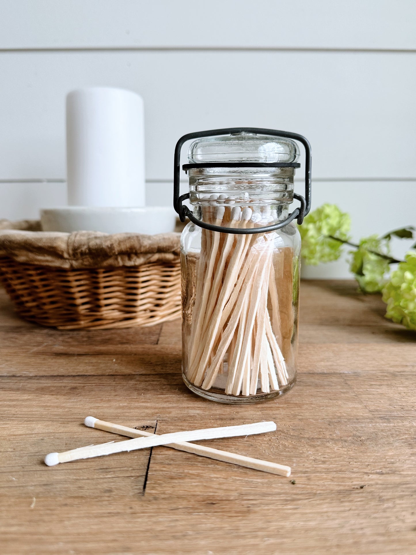 Vintage Preserves Jar Matchstick Holder