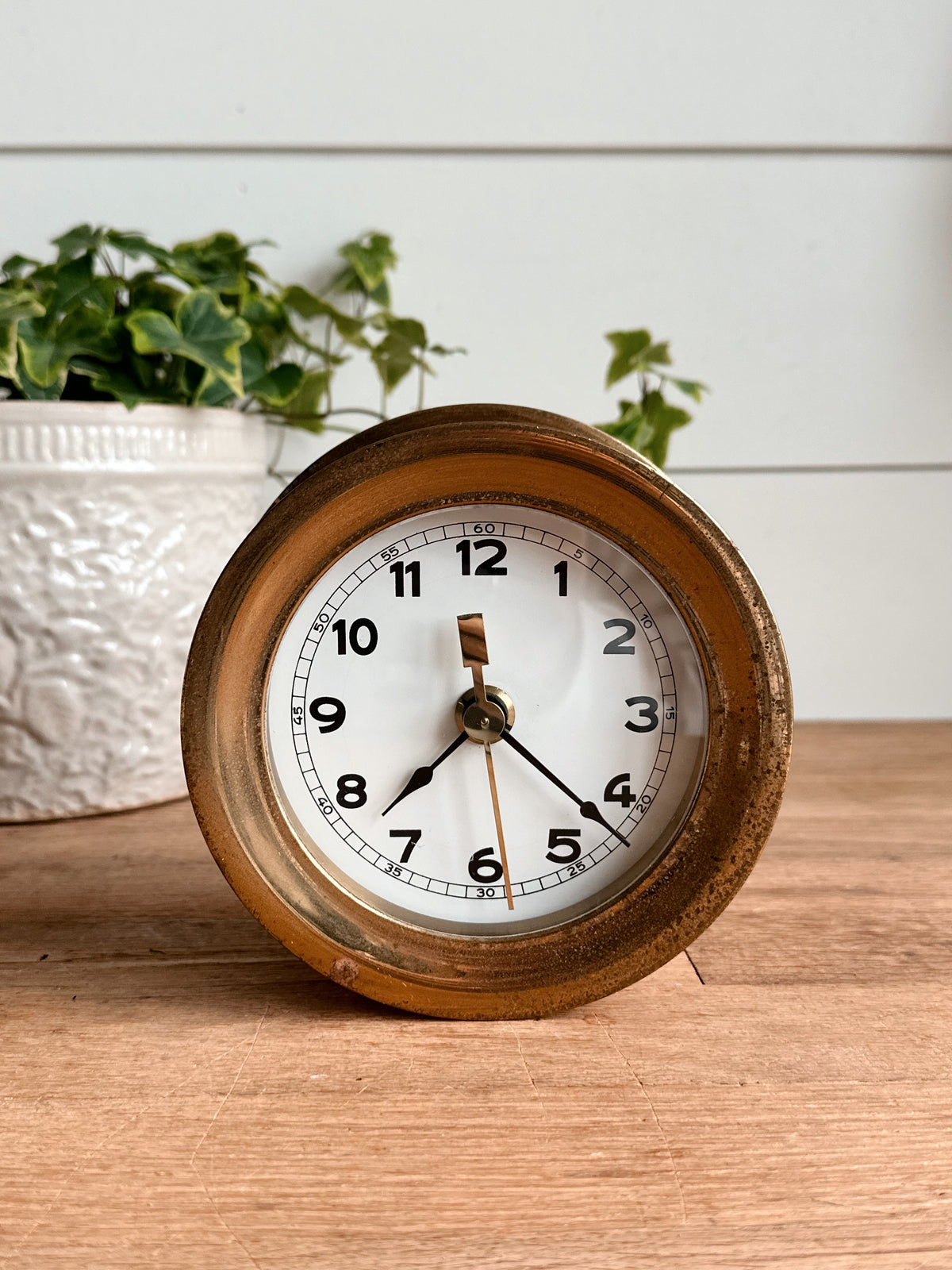 Vintage Brass Nautical Clock
