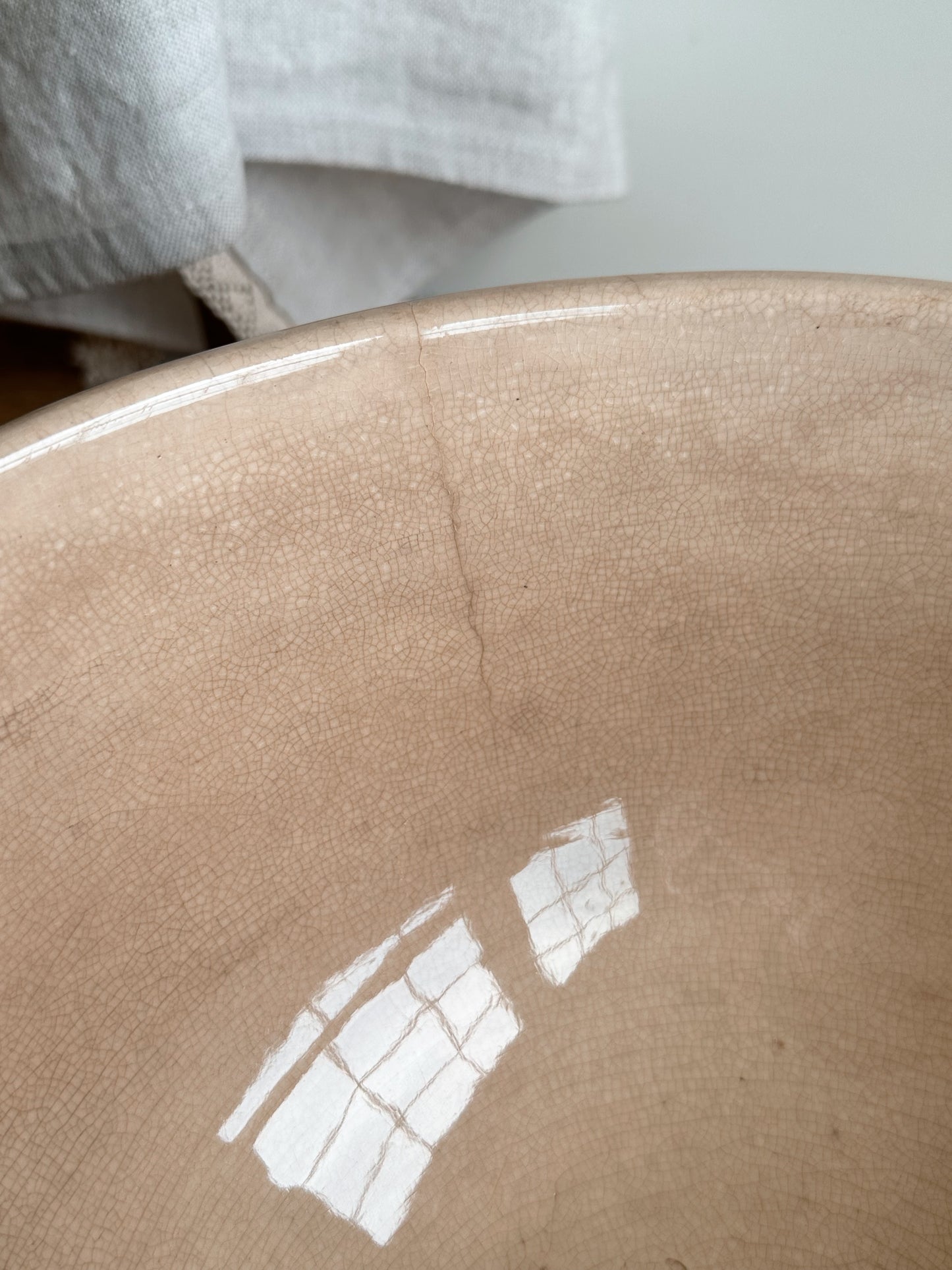 Big Beautiful Vintage Stoneware Bowl