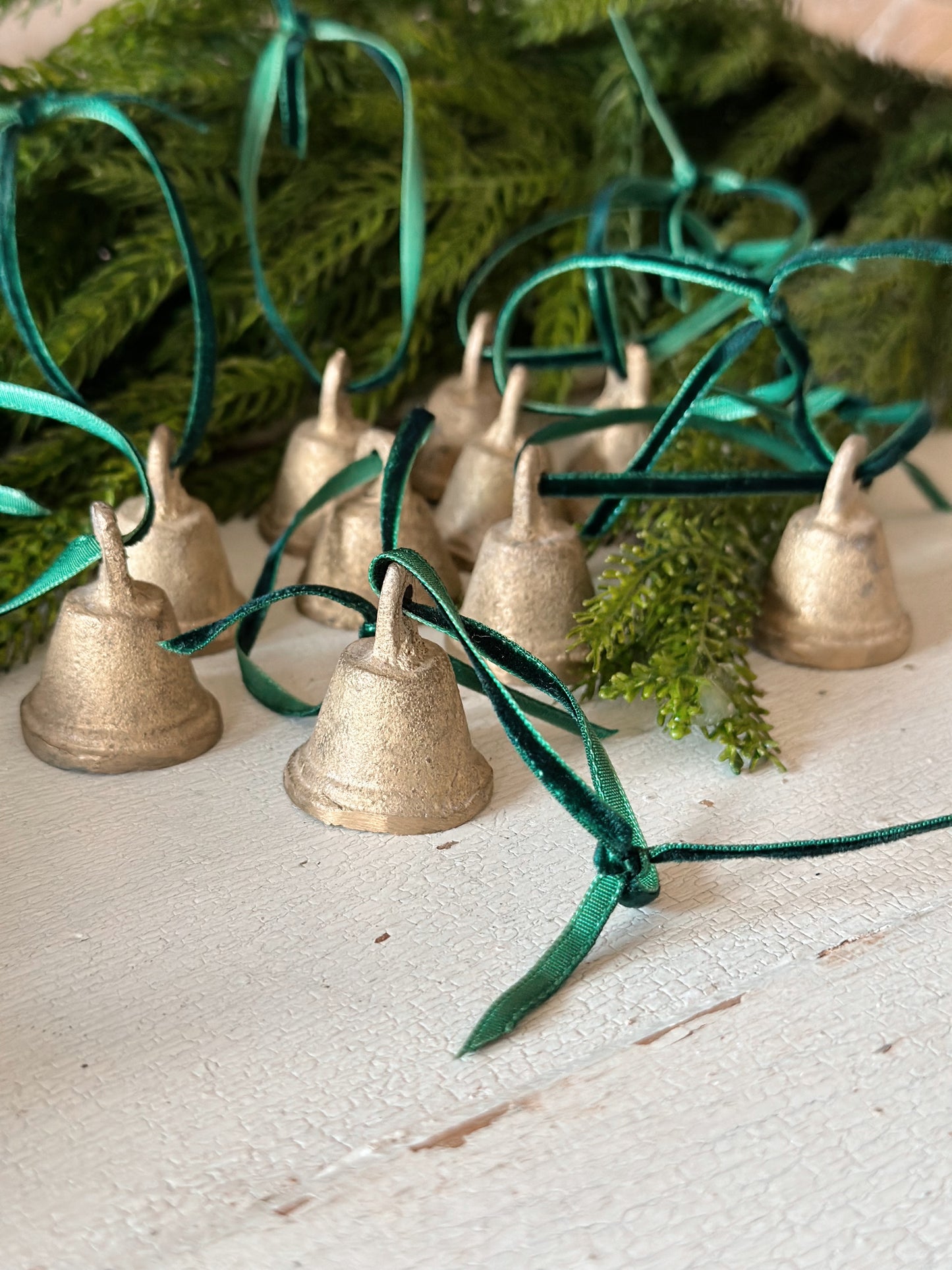 Vintage Cast Brass Bells (set of 10)