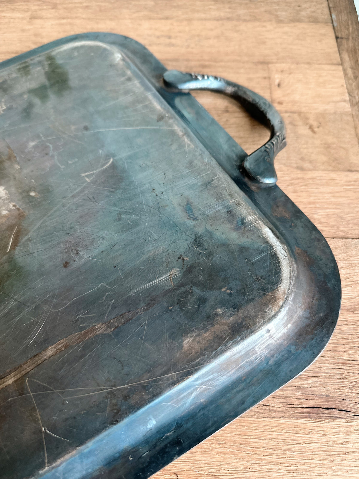 Vintage Soldered SilverUS Navy Serving Tray