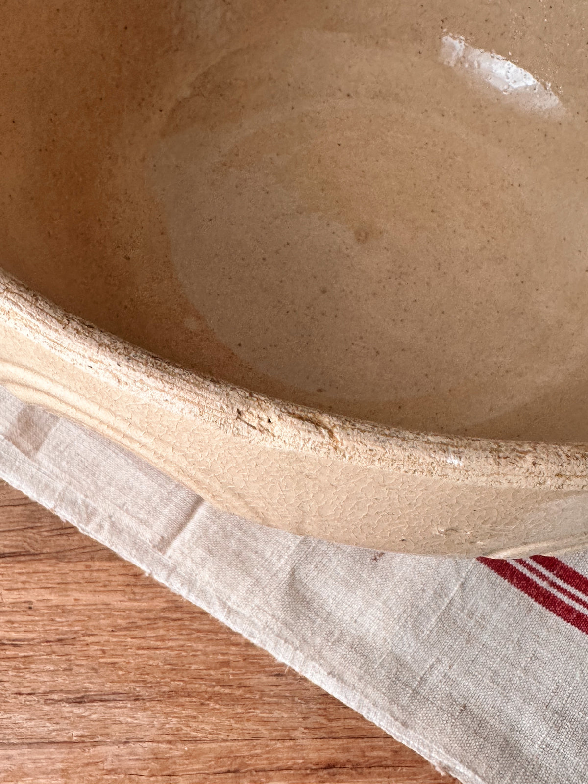 12.5” Vintage Robinson Ransbottom Stoneware Mixing Bowl