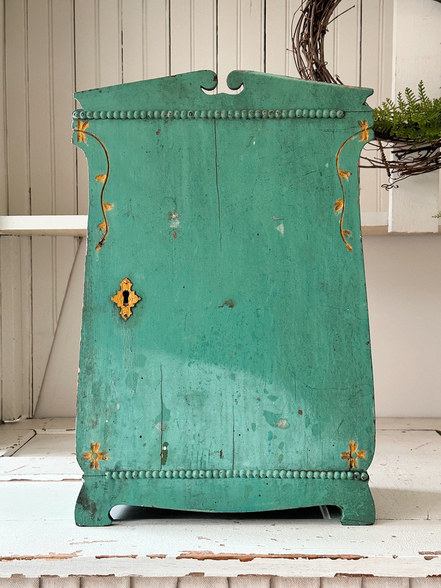 Vintage Wood Table Top Cabinet