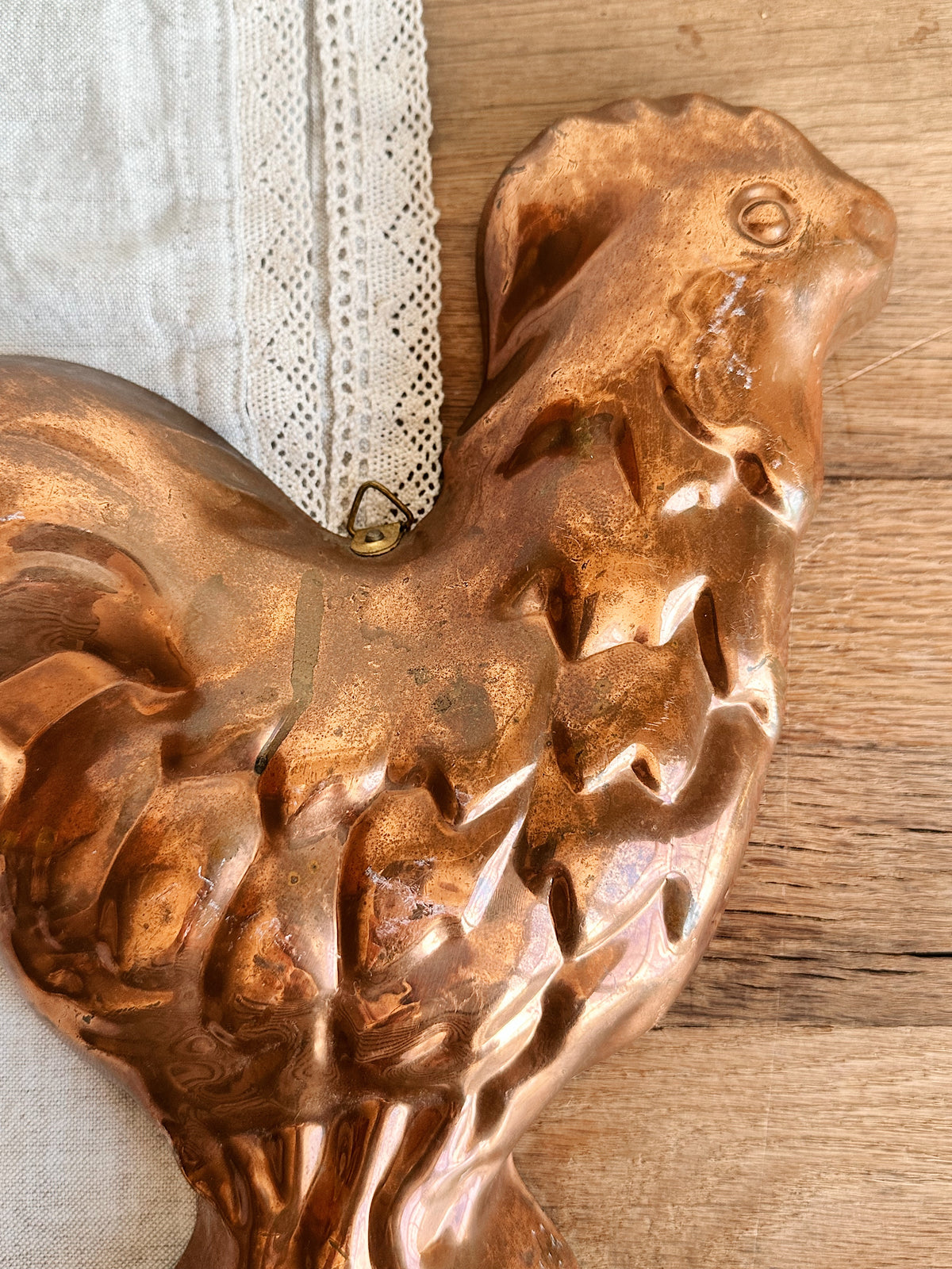 Vintage Copper Rooster Jelly  Mold
