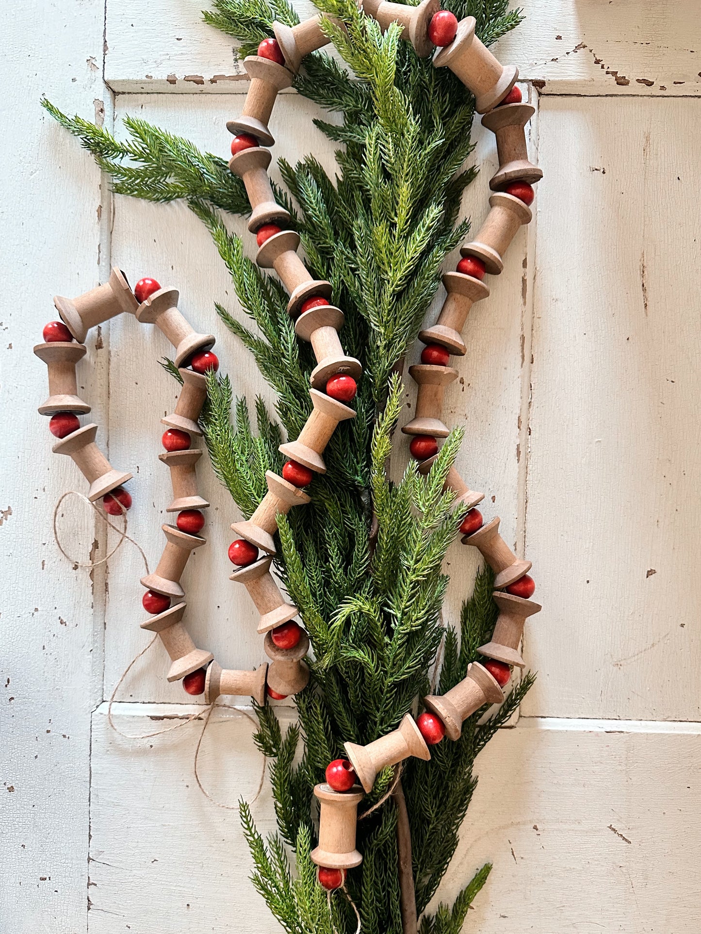 Vintage Wood Spool Garland