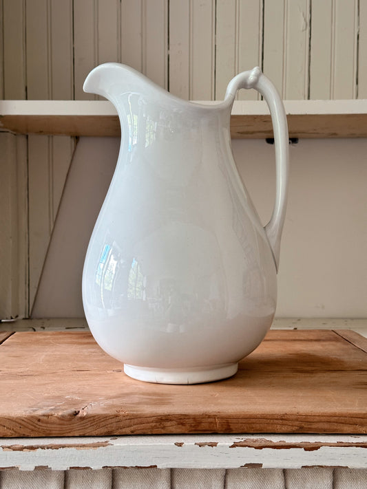 Large Antique E.L.P. Co Ironstone Pitcher