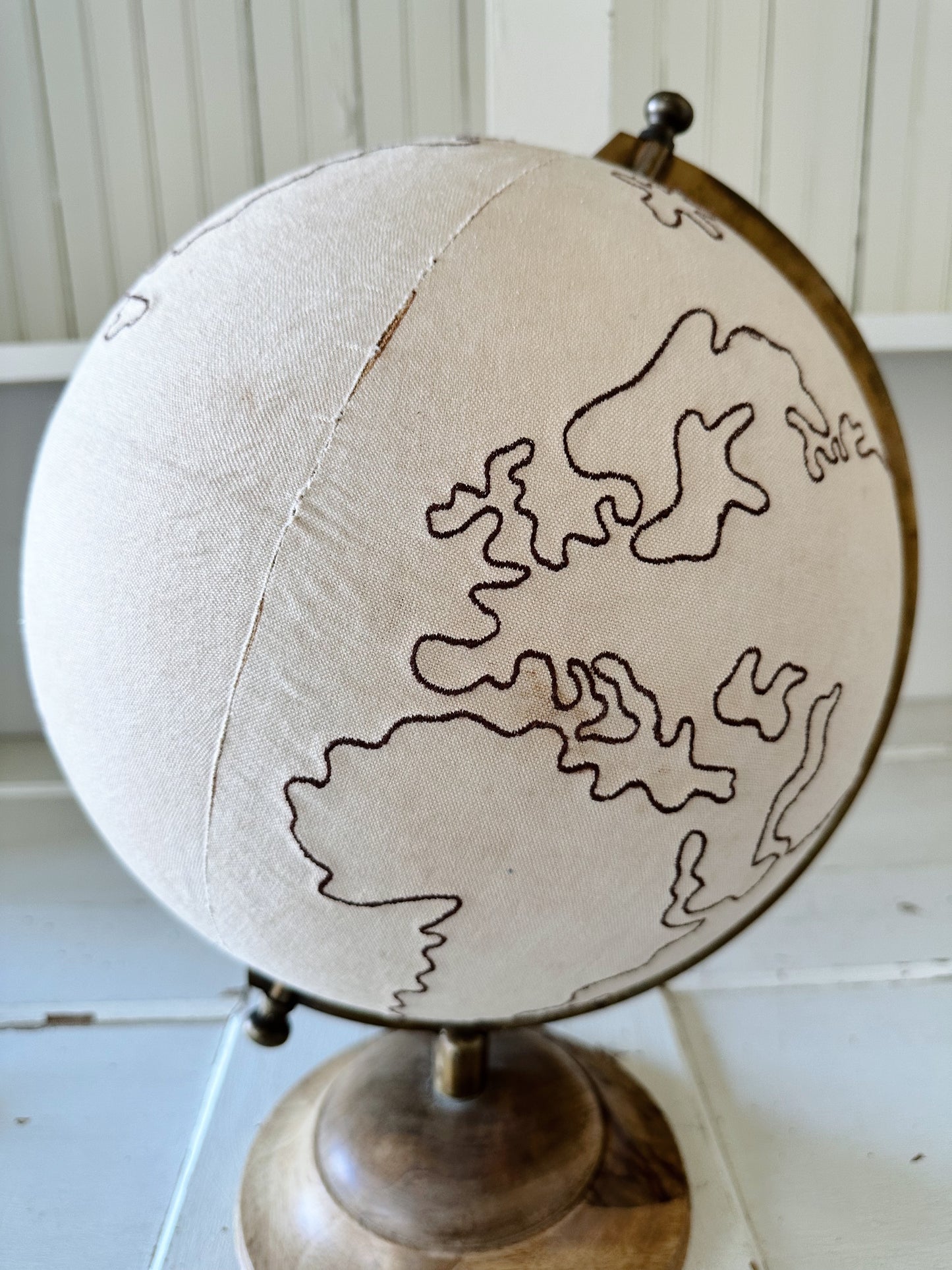 Beautiful Vintage Canvas Globe