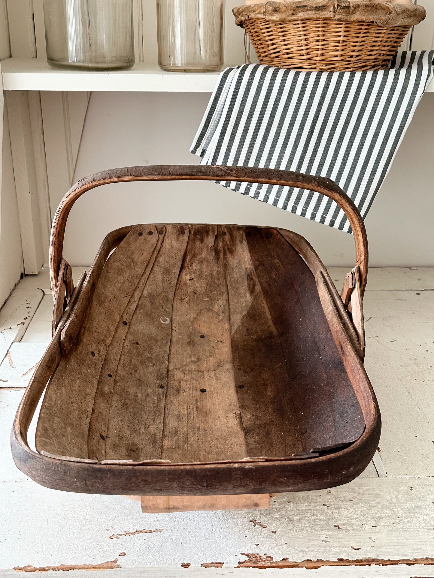 Vintage Sussex Wood Garden Trug