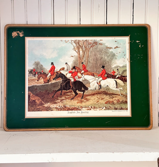 Vintage English Fox Hunt Trivet