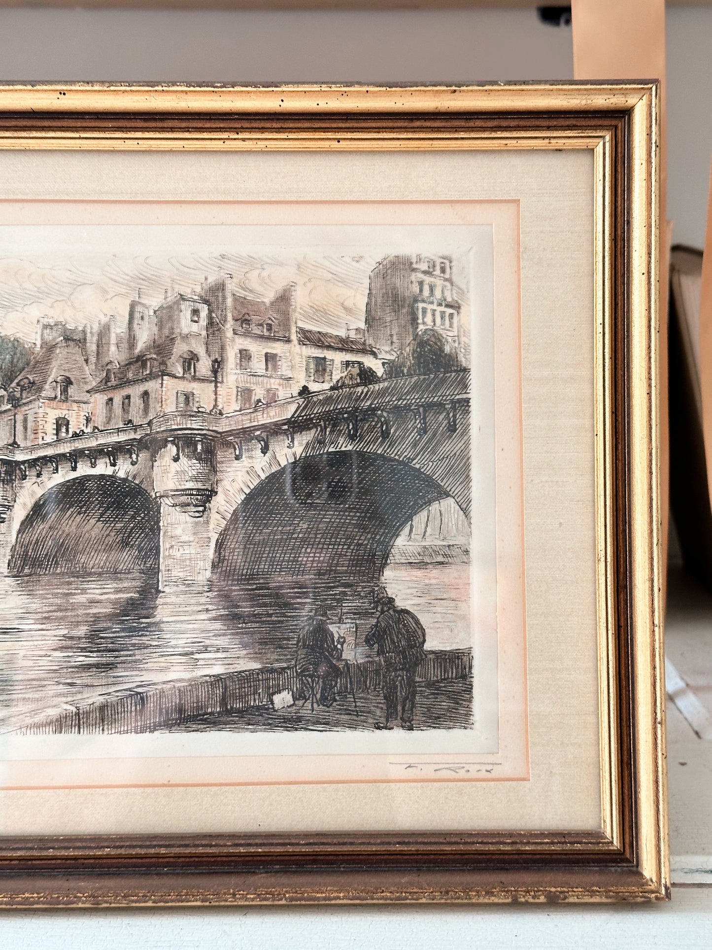 Vintage Paris Drawing (signed)