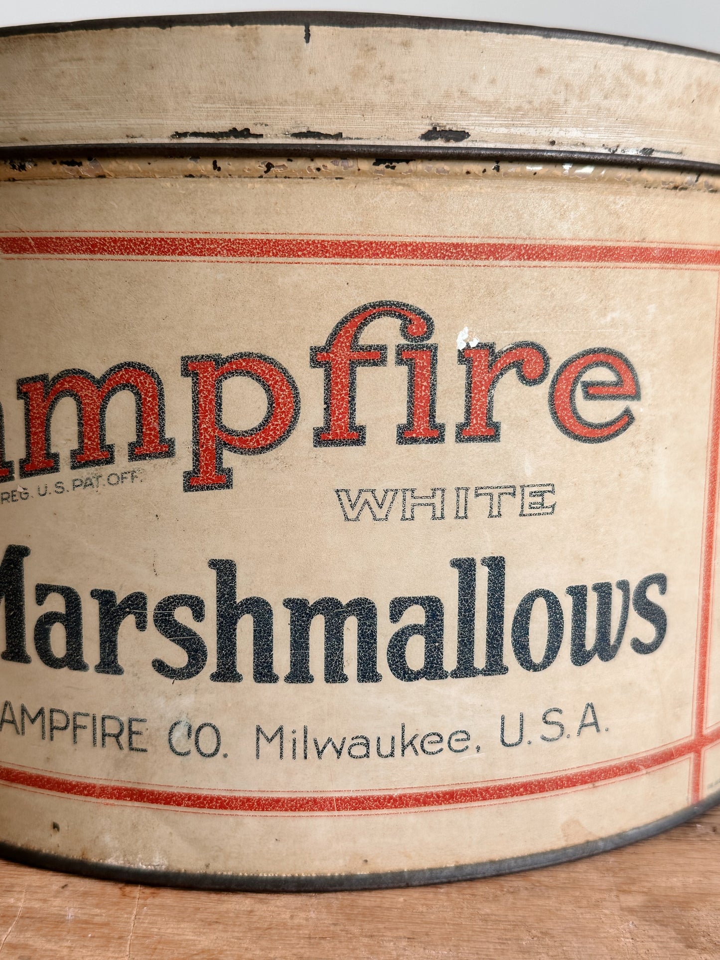 Vintage Campfire Marshmallow Tin