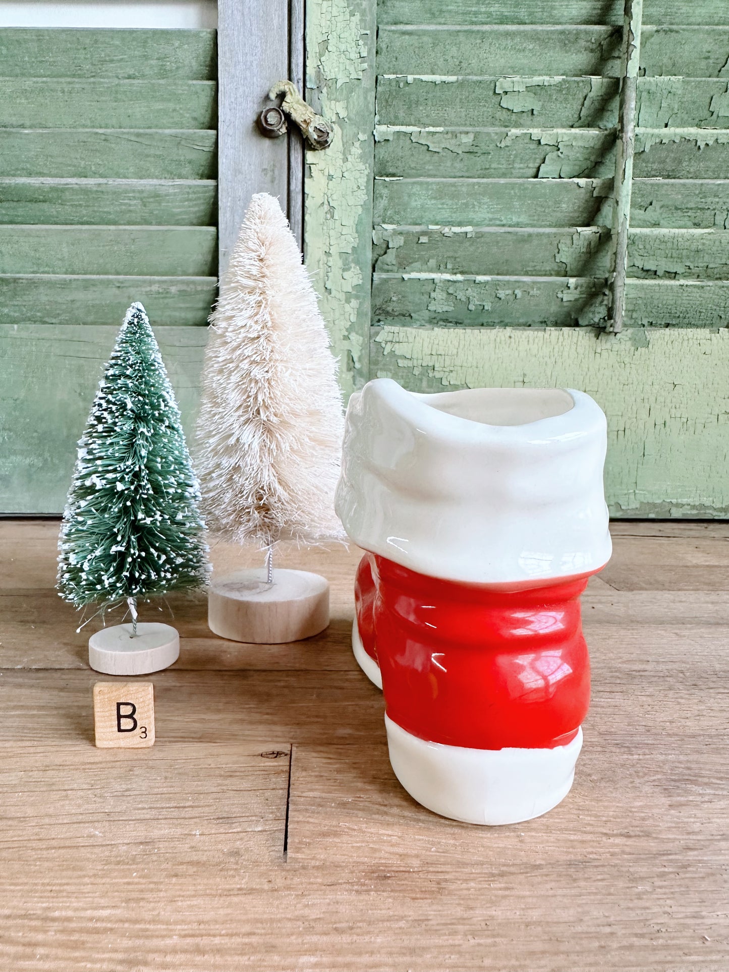 Vintage Santa Boot Planter