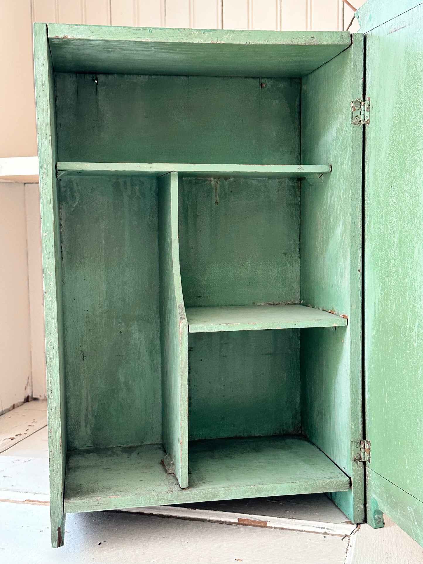Vintage Wood Table Top Cabinet
