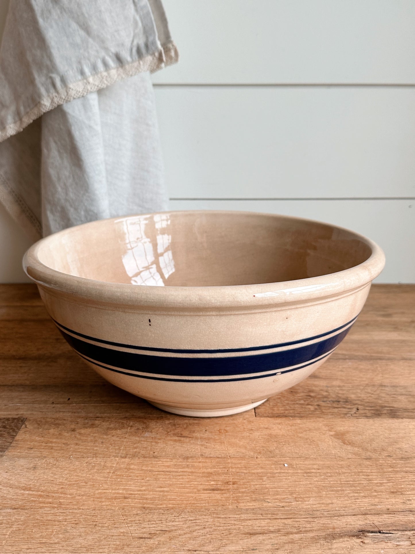Big Beautiful Vintage Stoneware Bowl