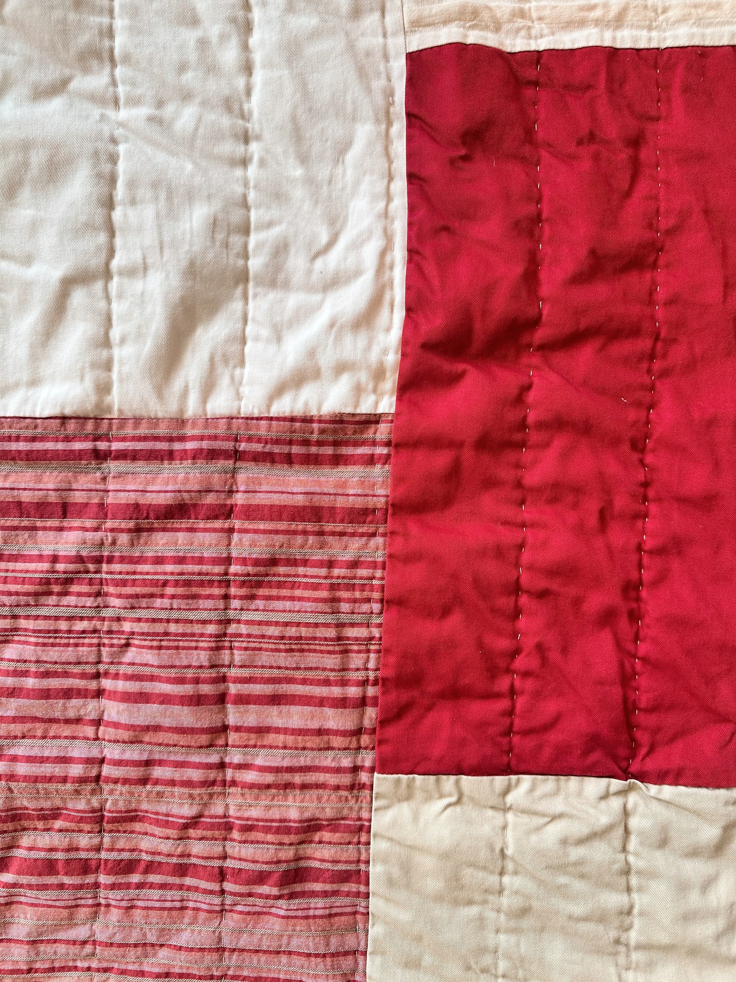 Vintage Woolrich Home Hand-Quilted Patchwork Quilt + Sham