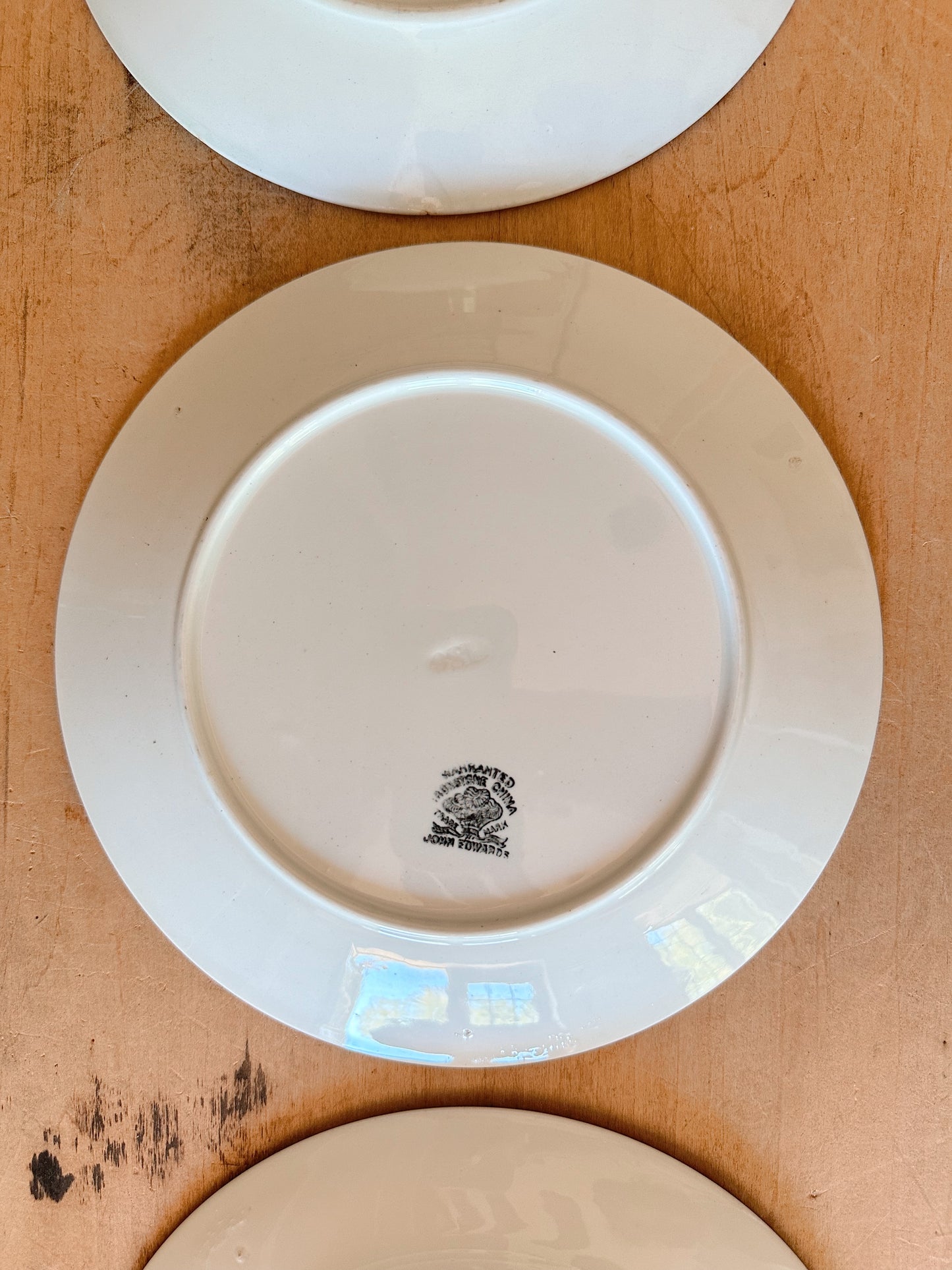 Stack of Three Ironstone Plates