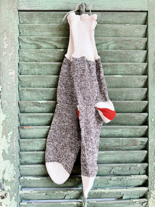 Pair of Vintage Nelson Sock Monkey Socks