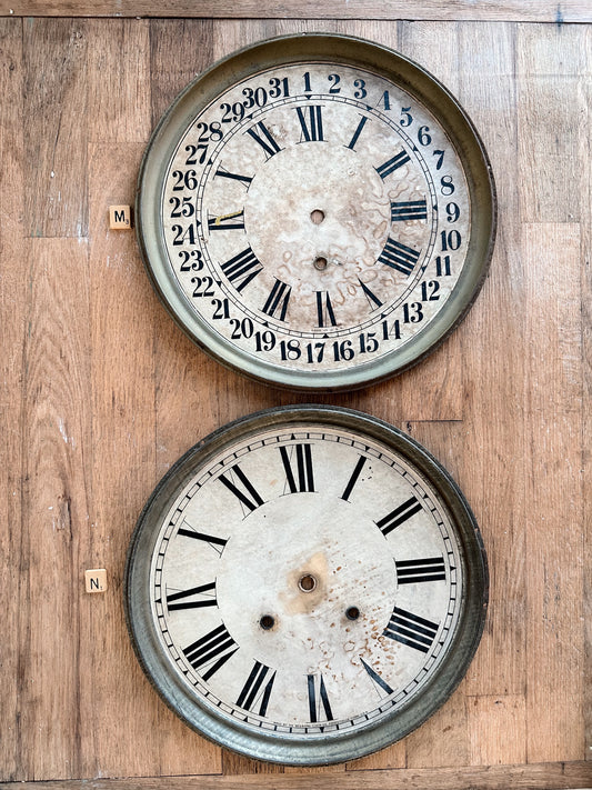 Large Vintage Clock Faces