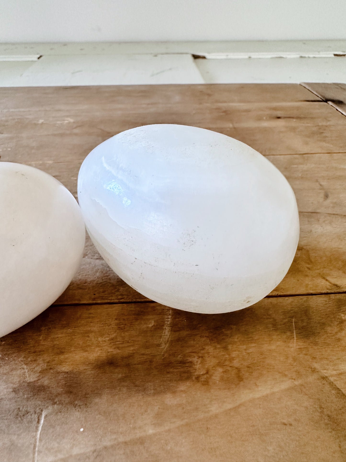 Set of Two Vintage Marble/Onyx Eggs