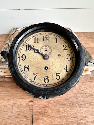 Vintage Clock Face Riser & Glass Cloche