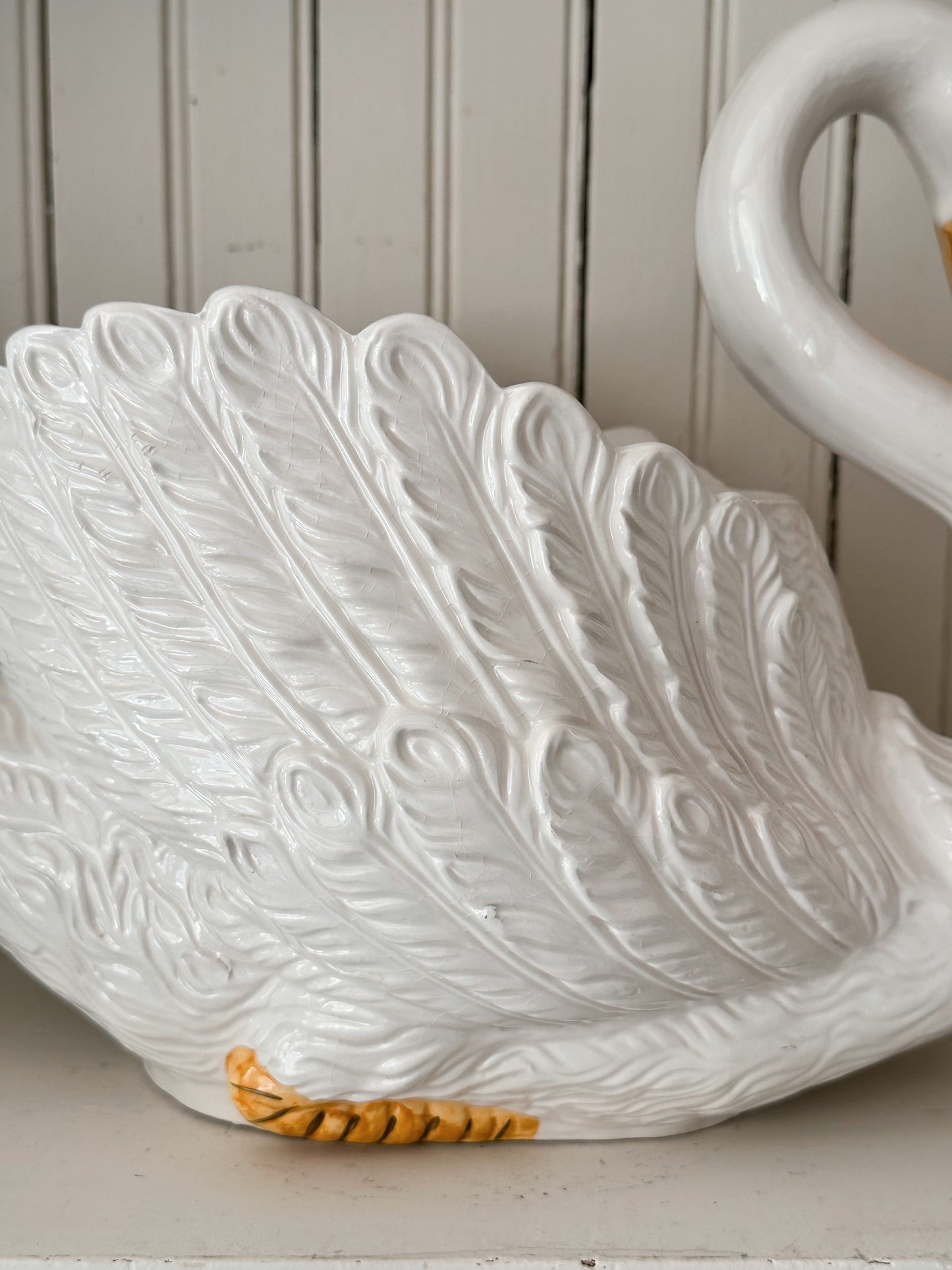 Large Vintage Swan Planter