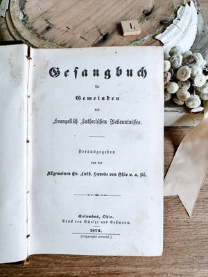 Antique 1870 German Song Book