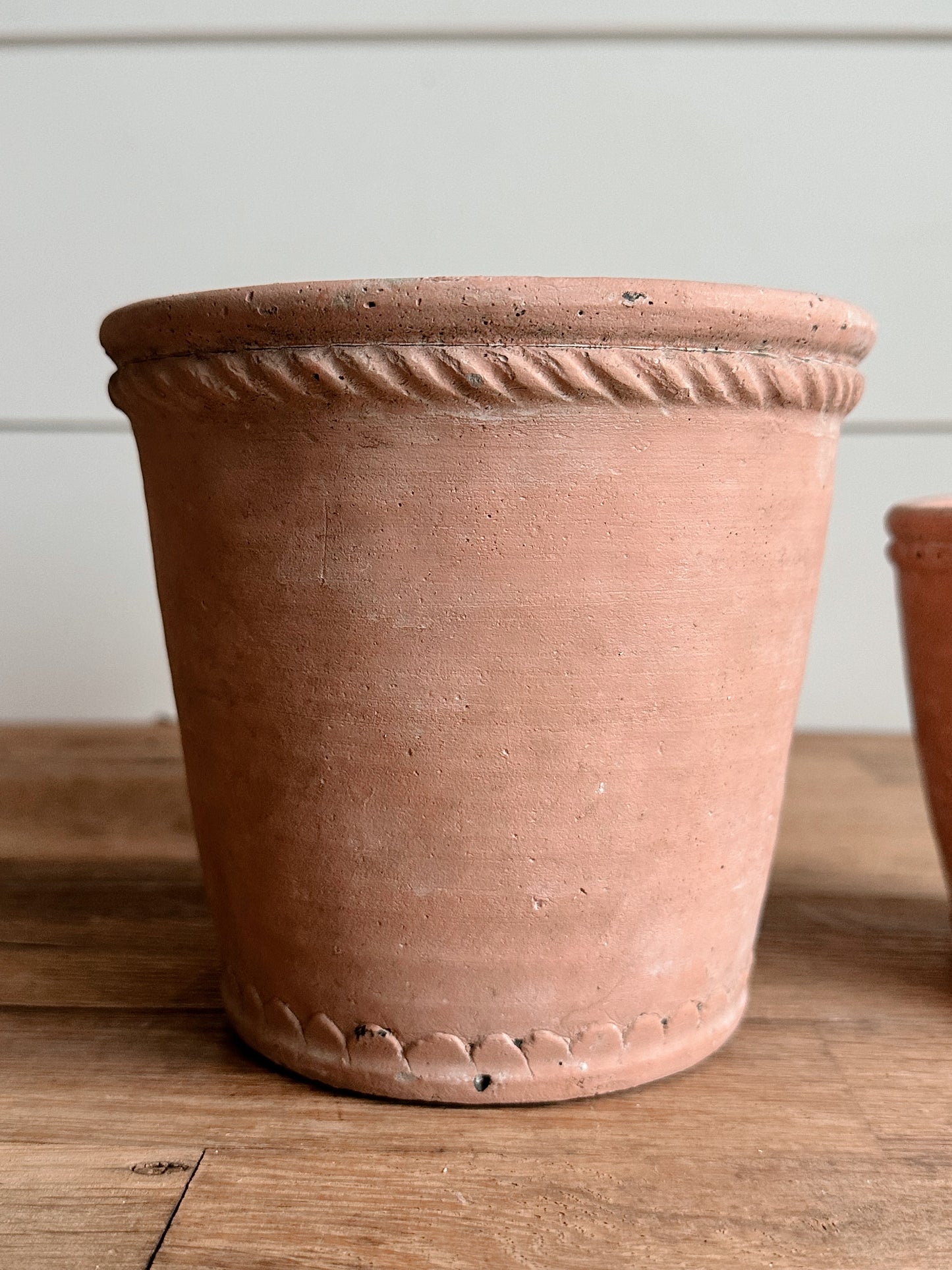 Scalloped Bottom Cement Pots