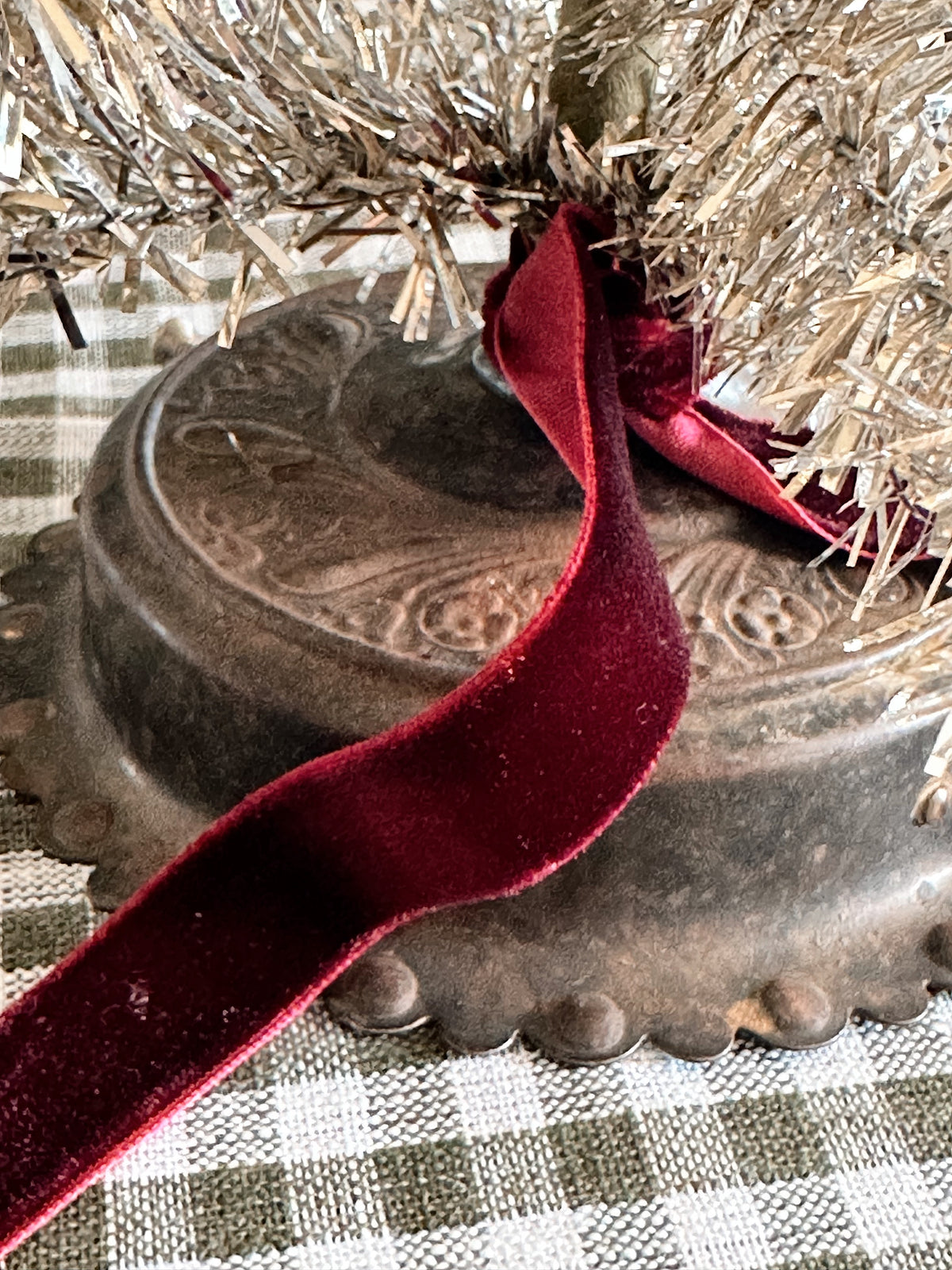 Vintage Lamp Base Tinsel Tree