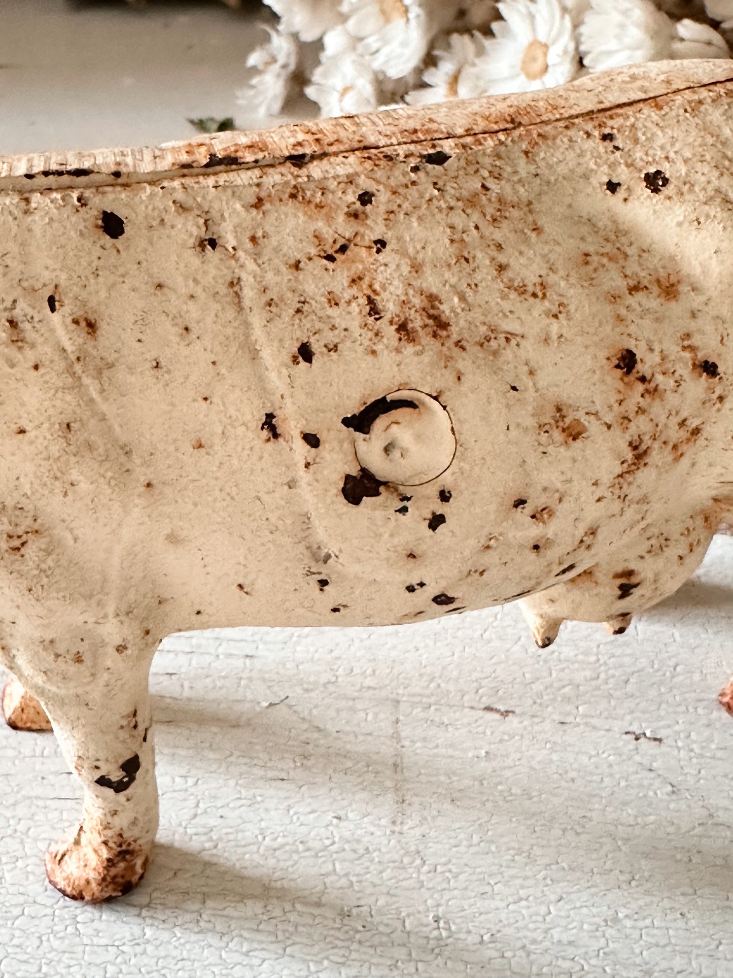 Vintage Cast Iron Cow