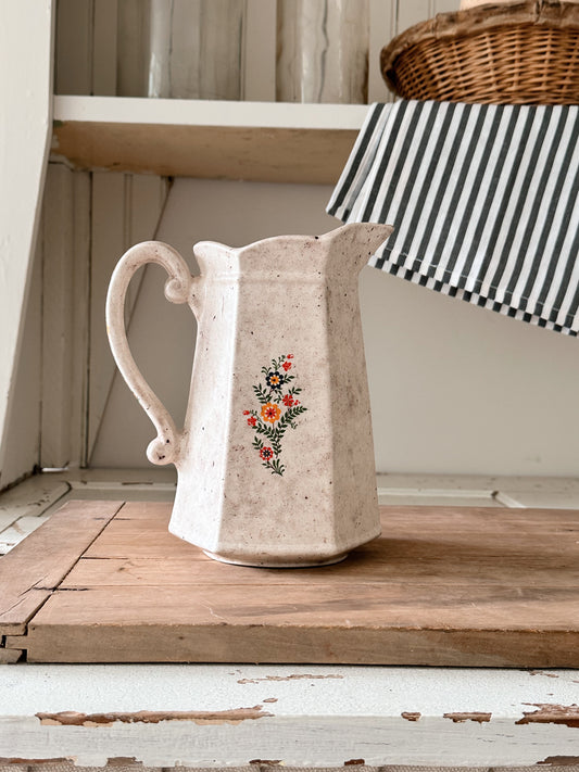 Vintage Floral Pitcher