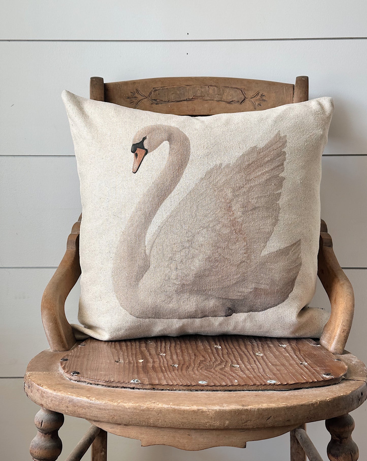 Graceful Swan Pillow Cover