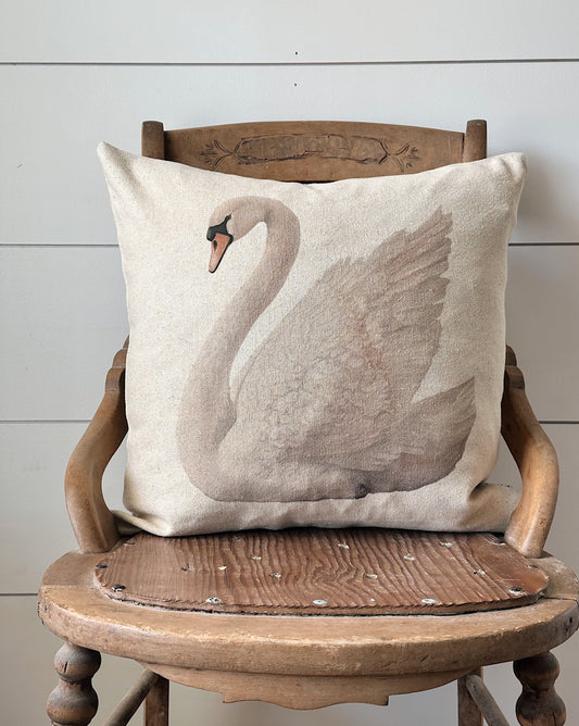 Graceful Swan Pillow Cover