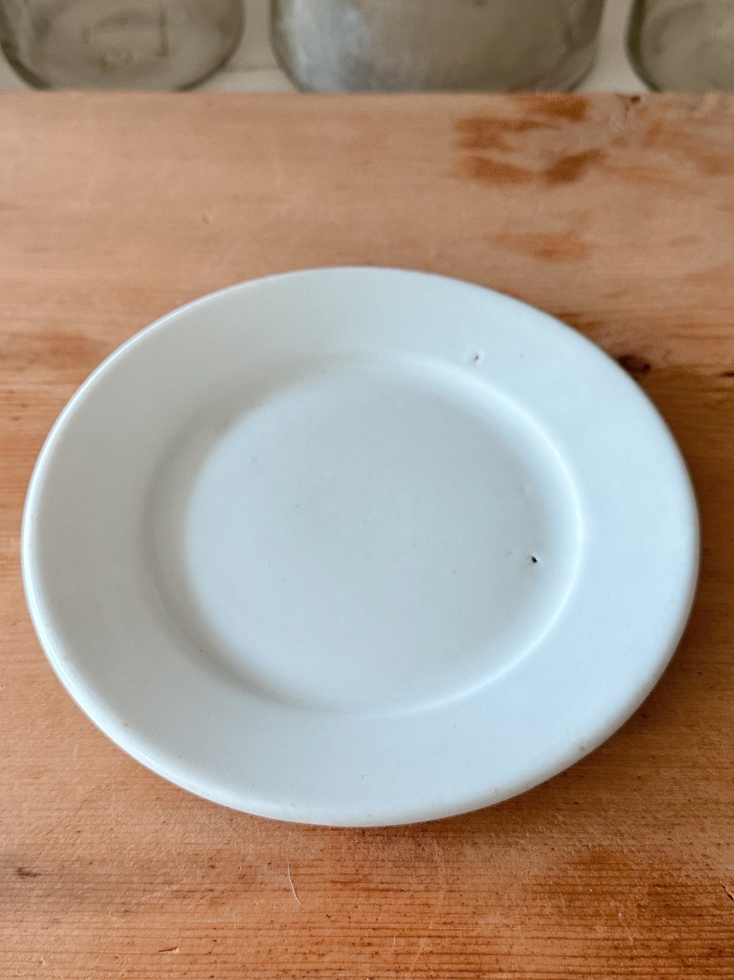 Stack of Five Ironstone Dessert Plates