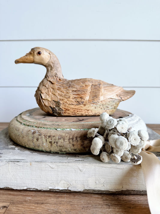 Vintage Natural Fiber Duck