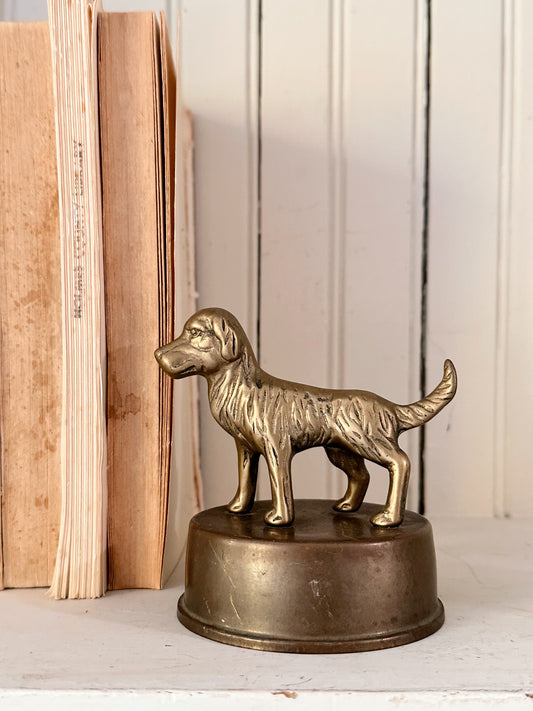 Vintage Brass Dog