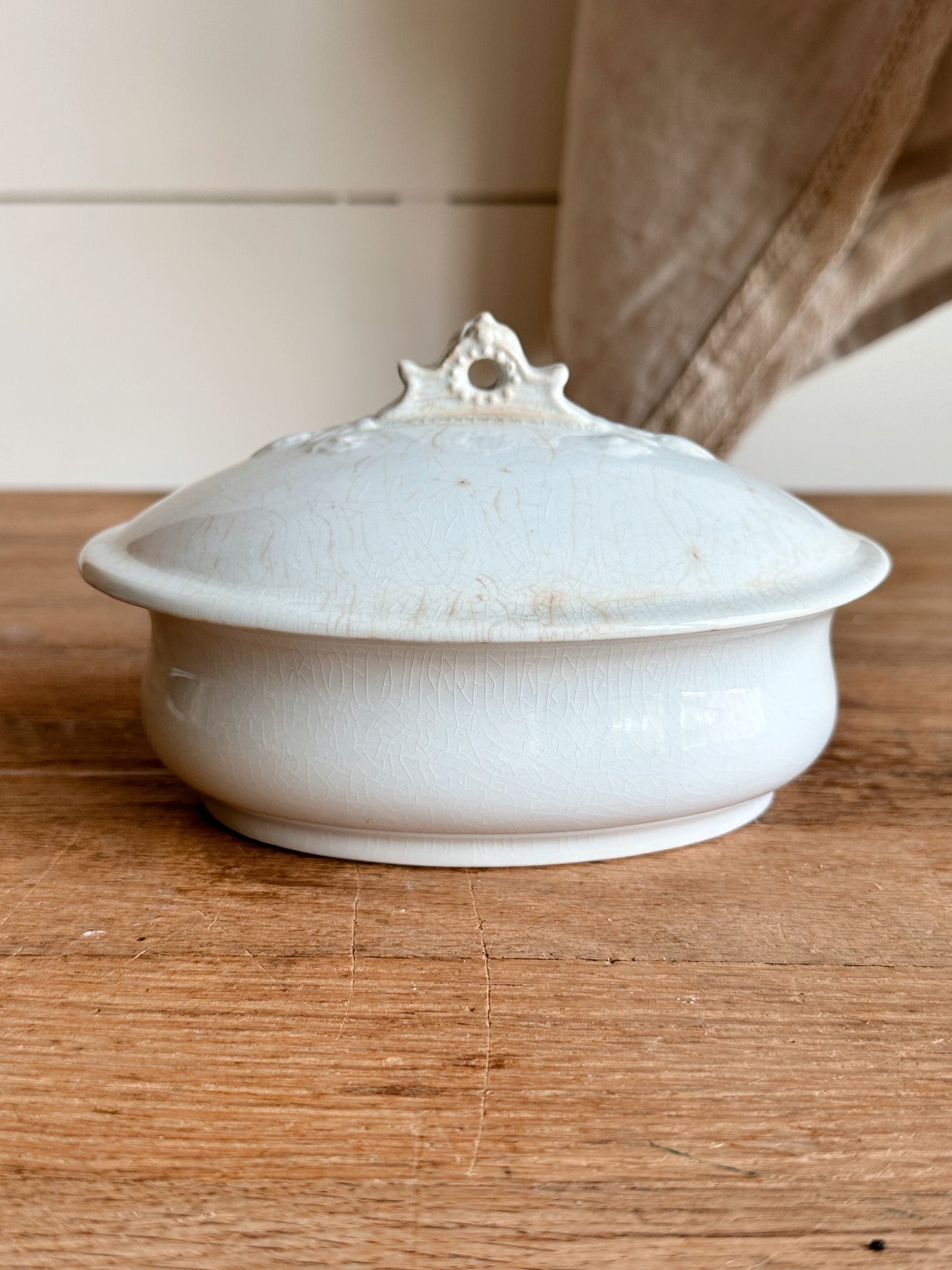 Antique Wedgwood & Co Ironstone Covered Soap Dish